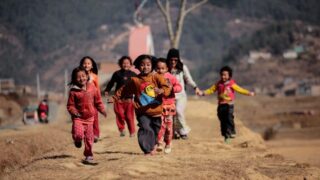 group of children at playing area